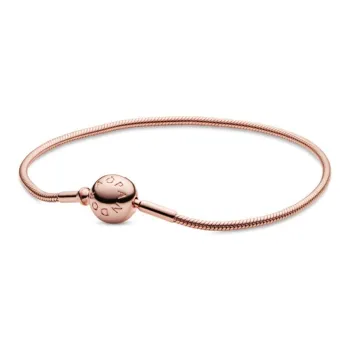 Pandora Alloy 14K Rose Gold Plated Bracelets Unisex Rose Gold