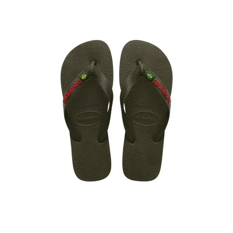 Havaianas Brazil Logo Flip Flops Unisex Moss-3