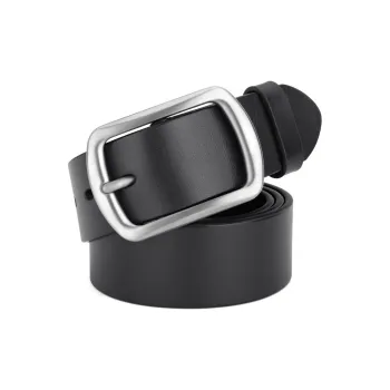 Cows Reign Titanium Buckle Top Grain Cow Leather Belts Men's Width 3.7cm