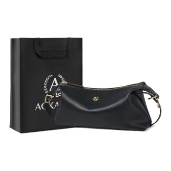 AOKANG Cow Leather Baguette Bag Crossbody Bag Shoulder Bag Large Size Women's Classic Black/Caramel Brown/Cream Apricot