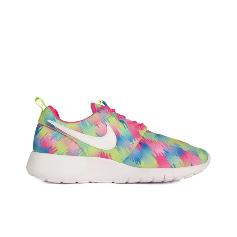Nike Roshe One Slip Resistant Low Top Running Shoes GS Green Red Blue-1