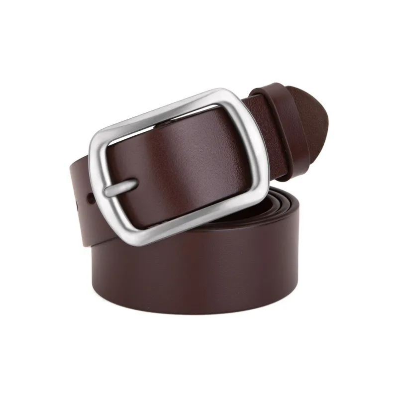 Cows Reign Titanium Buckle Top Grain Cow Leather Belts Men's Width 3.7cm-3