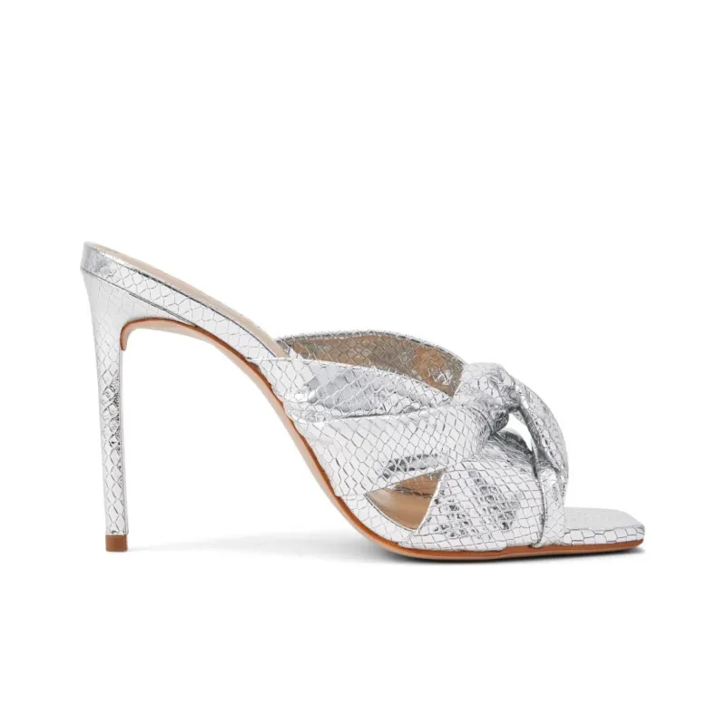 Schutz Mindy 100mm Metallic-effect Mules-1