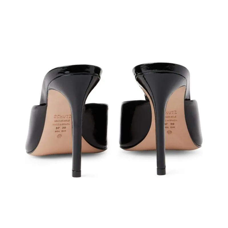 Schutz Anna 100mm Patent Mules-2