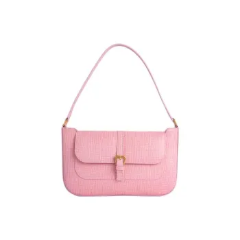 By Far Cow Leather Handbag Shoulder Bag Women's Venus Pink