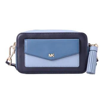 MICHAEL KORS Cow Leather Camera Bag, Crossbody Bag Trumpets Unisex Blue