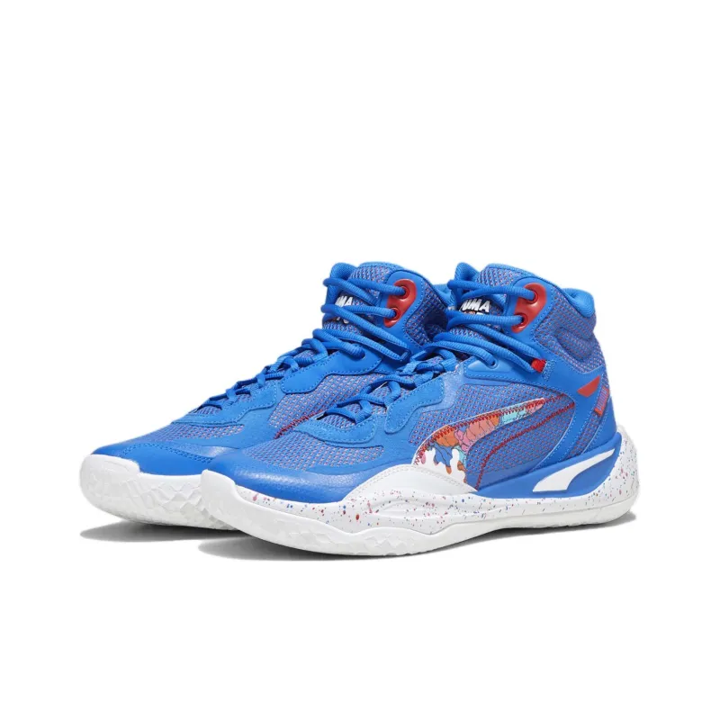 PUMA Playmaker Pro Mid Dylan 'Bluemazing Red'-2