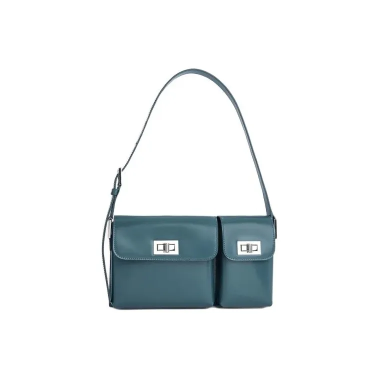 By Far Billy Cow Leather Combo Bag, Handbag, Shoulder Bag Women's Turquoise-0