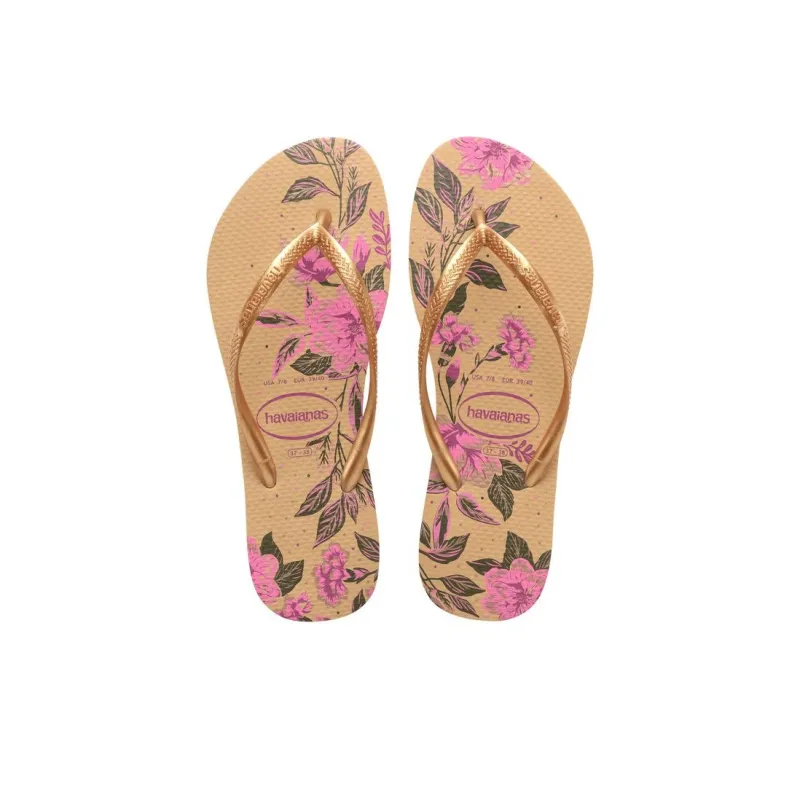 Havaianas Slip Resistant Flip Flops Women's Gold-3
