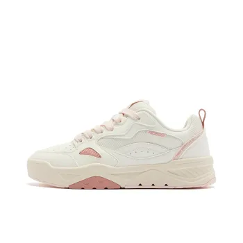 QIAODAN Sea Salt 1.0 Cushioning Wear Resistant Low Top Skateboard Shoes Women's White Pink