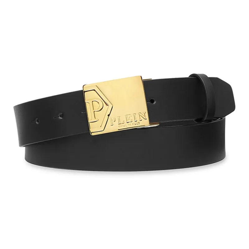 PHILIPP PLEIN Logo plaque Leather Belt-1