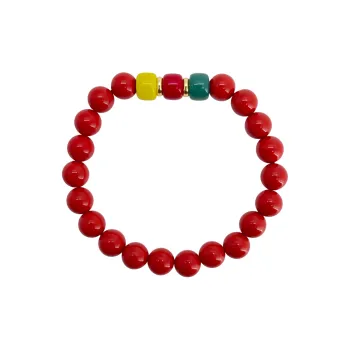 Mountains And Jade Seas Reconstructed Cinnabar Jade Bracelets Unisex