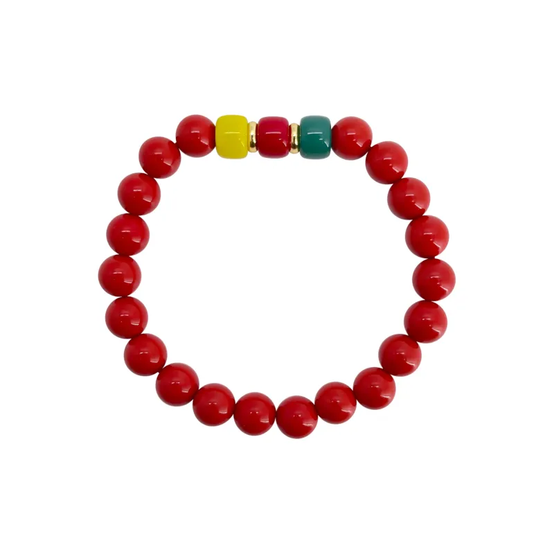 Mountains And Jade Seas Reconstructed Cinnabar Jade Bracelets Unisex-0