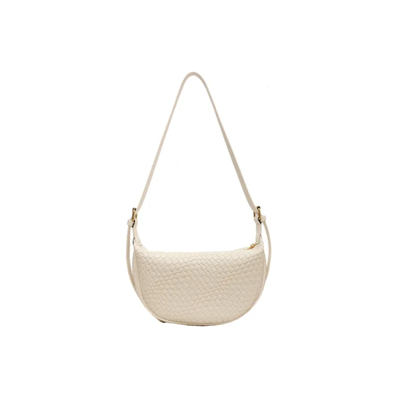 Morellybear PU Dumpling Bag Shoulder Bag Crossbody Bag Regular Women's Black/Ecru/Coffee/Khaki/Khaki & Brown-19