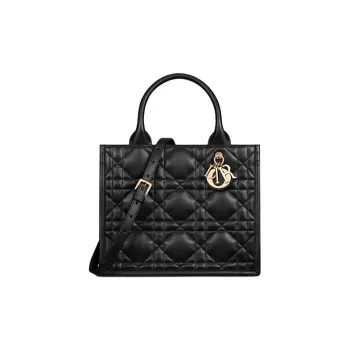 DIOR BookTote Cow Leather Tote Bag, Shopping Bag, Shoulder Bag, Crossbody Bag, Handbag Trumpets Women's Black