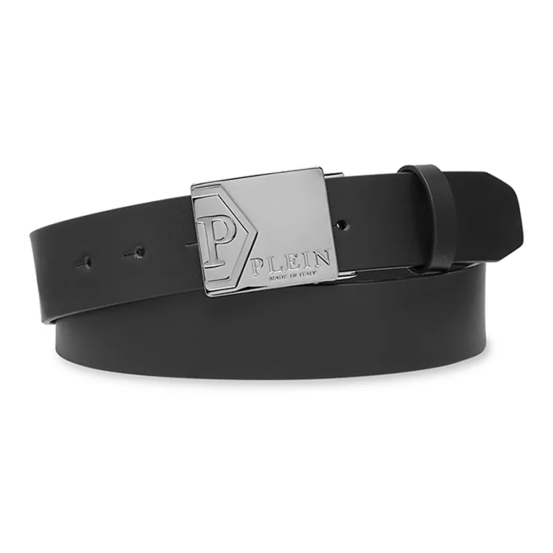 PHILIPP PLEIN Logo plaque Leather Belt-0