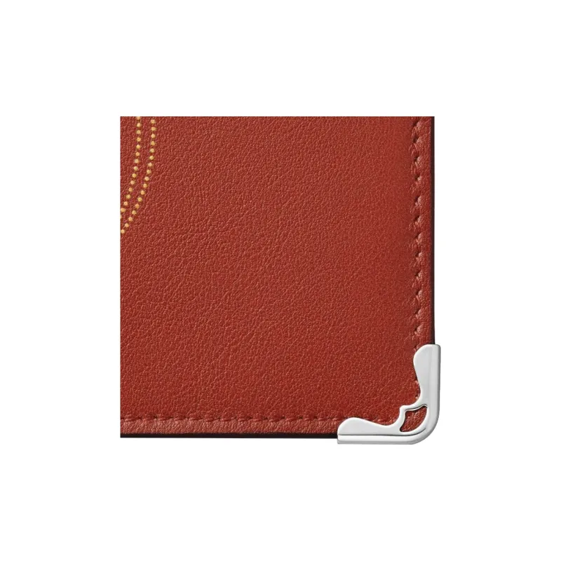 CARTIER Must De Cartier Calfskin Wallet Women's Terracotta-3