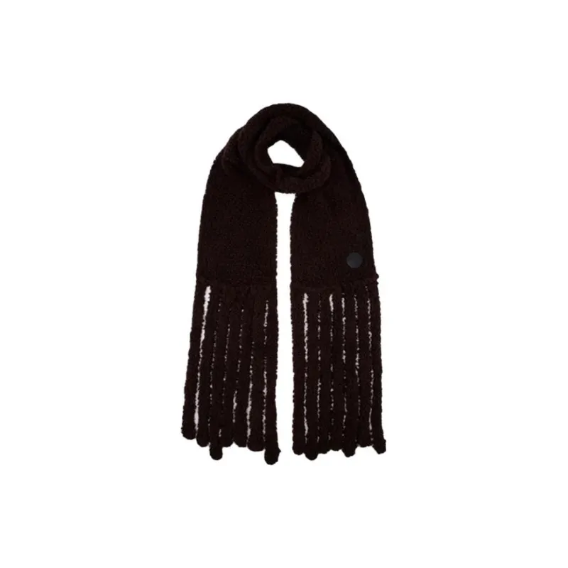 Lanvin Knit Scarves Unisex White Blue Brown-6