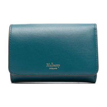 Mulberry Calfskin Wallet Women's Turquoise