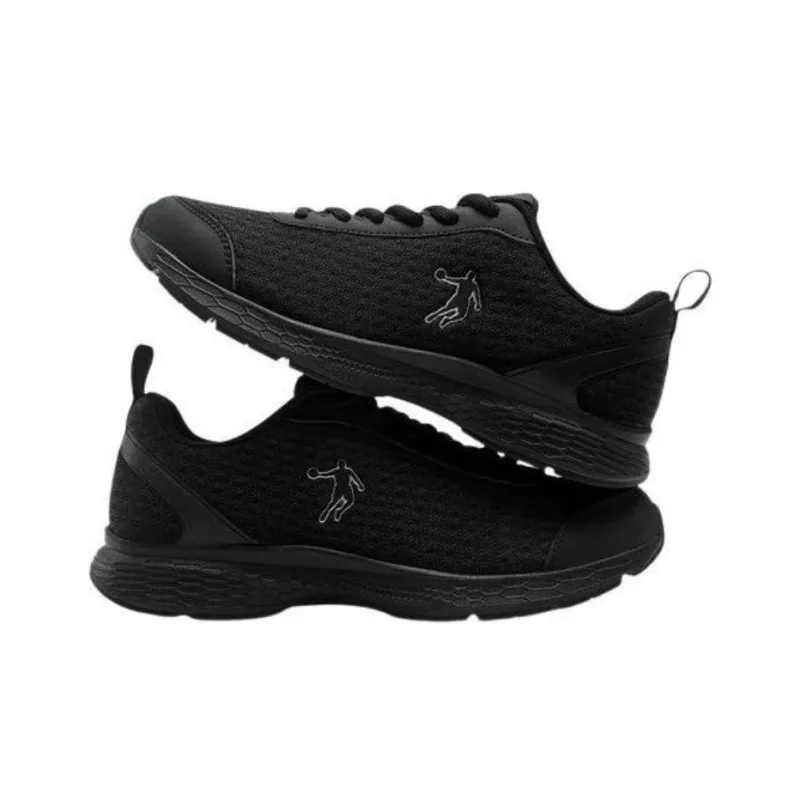 QIAODAN Abrasion Resistant Low Top Running Shoes Men's Black-2