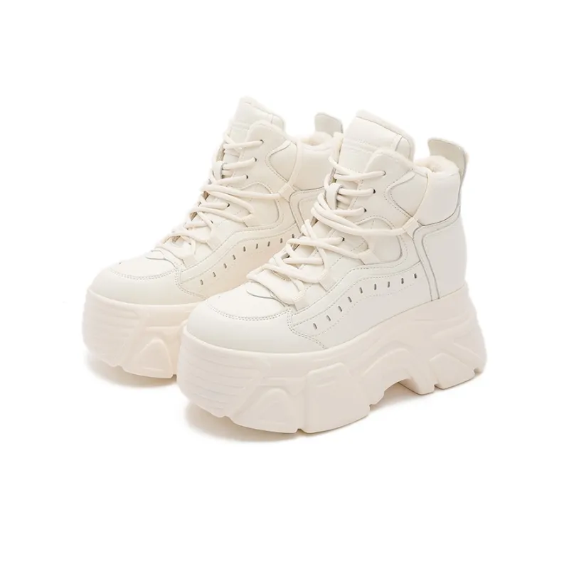 Milan Love Song Lightweight Height Increasing Warm Low-Top Chunky Sneakers Women's-2
