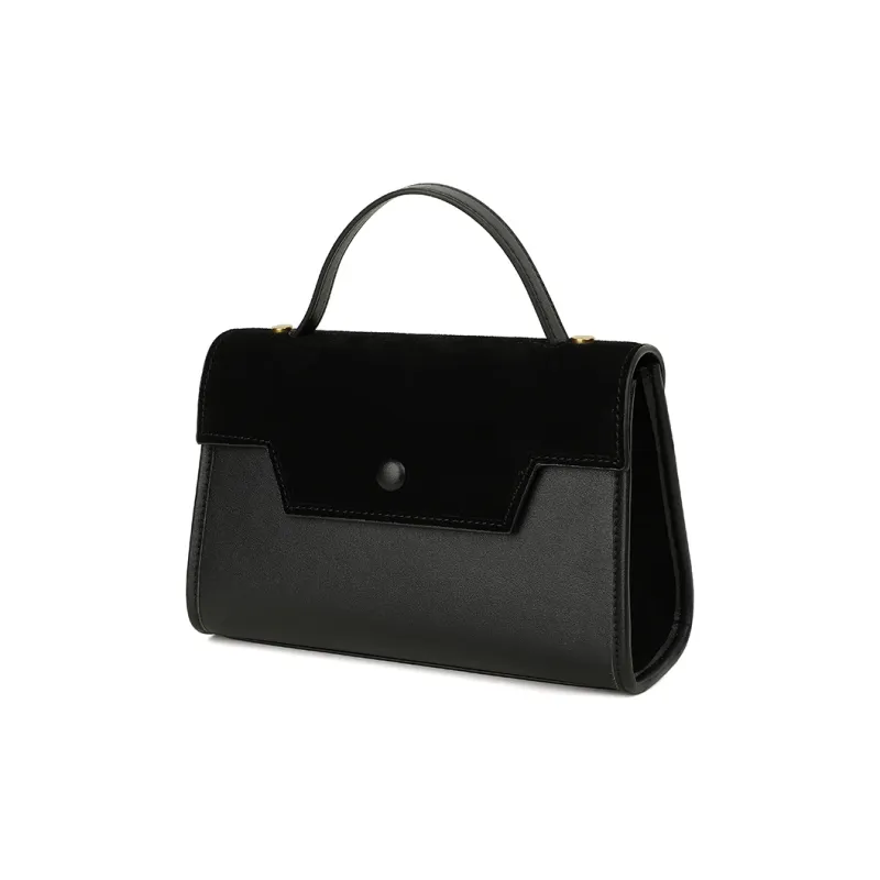 Teenmix Cow Leather Kelly Bag, One Shoulder Handbag Trumpets Women's Khaki/Black/Red Brown-14