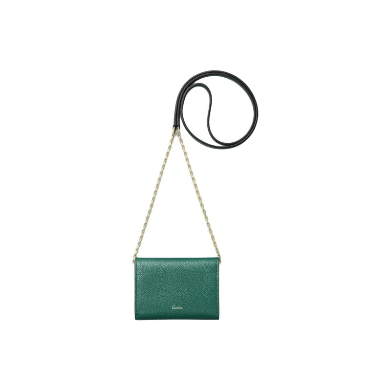 CARTIER PANTHÈRE Calfskin Crossbody Bag Shoulder Bag Mini Women's Bright Green-2