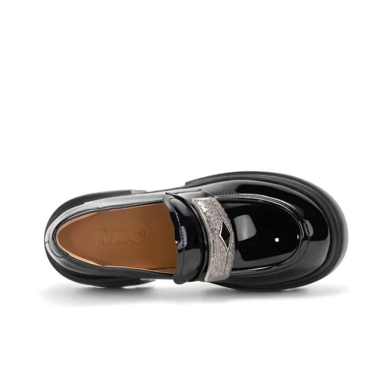 MIO Loafers Women's Black | Apricot-4