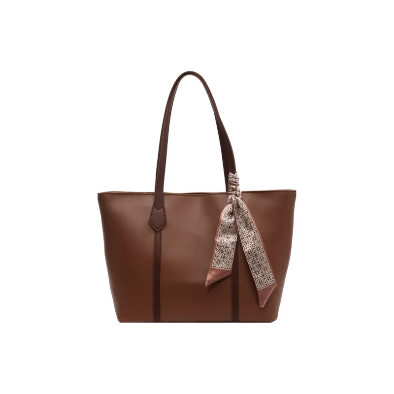 PULUWIRR PU Tote Bag, Shopping Bag, Shoulder Bag Regular Women's Black/Coffee/Brown/Khaki-17
