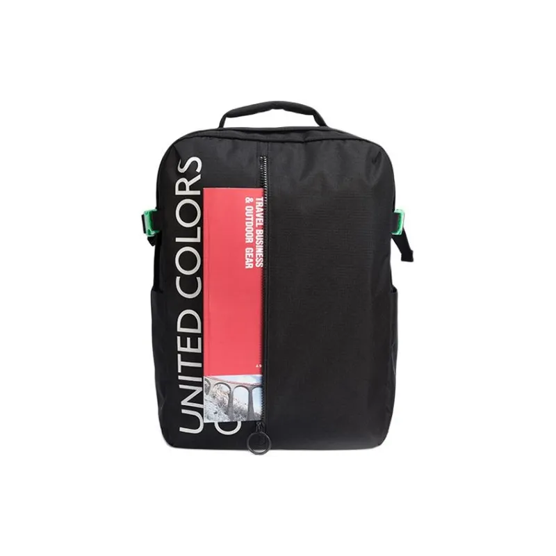 UNITED COLORS OF BENETTON Polyester Backpack Medium Size Women's Night Black-3