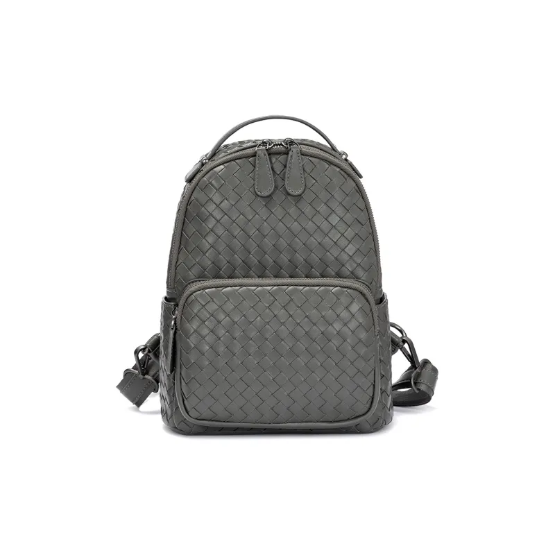 ROBERTA DI CAMERINO Sheepskin Women's Backpack Students Backpack Tubas Women's Steel Iron Gray-0