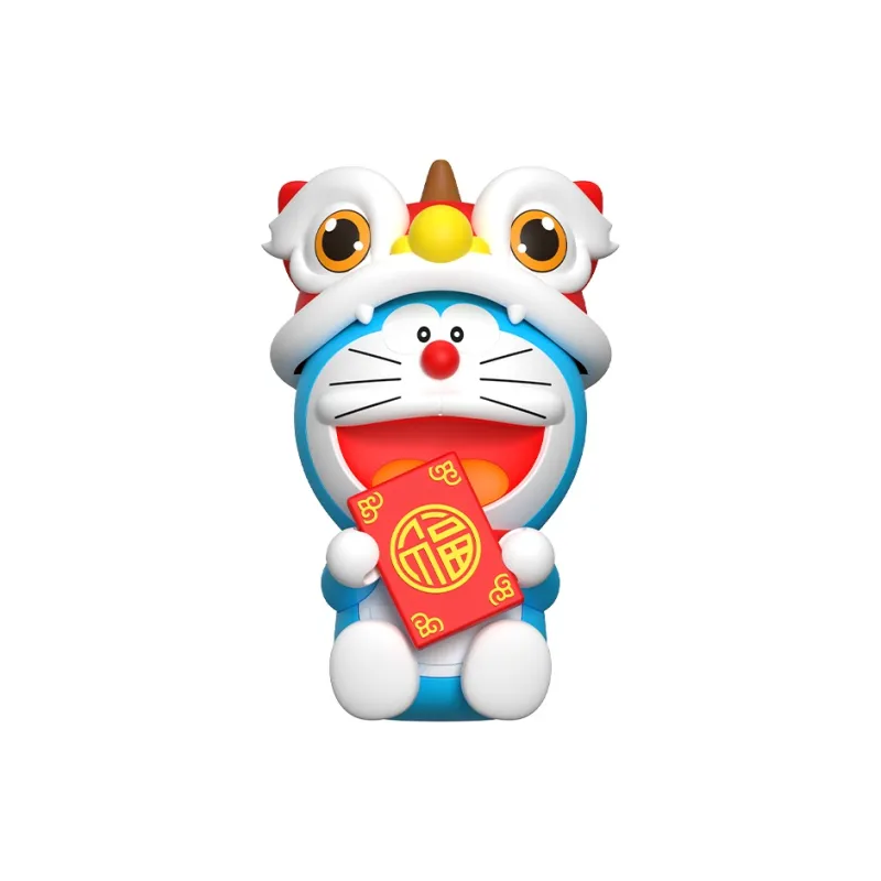 ROCK Doraemon Figure Print Year Of The Dragon New Year Aromatherapy Plush Ornament Chibi Figures-24