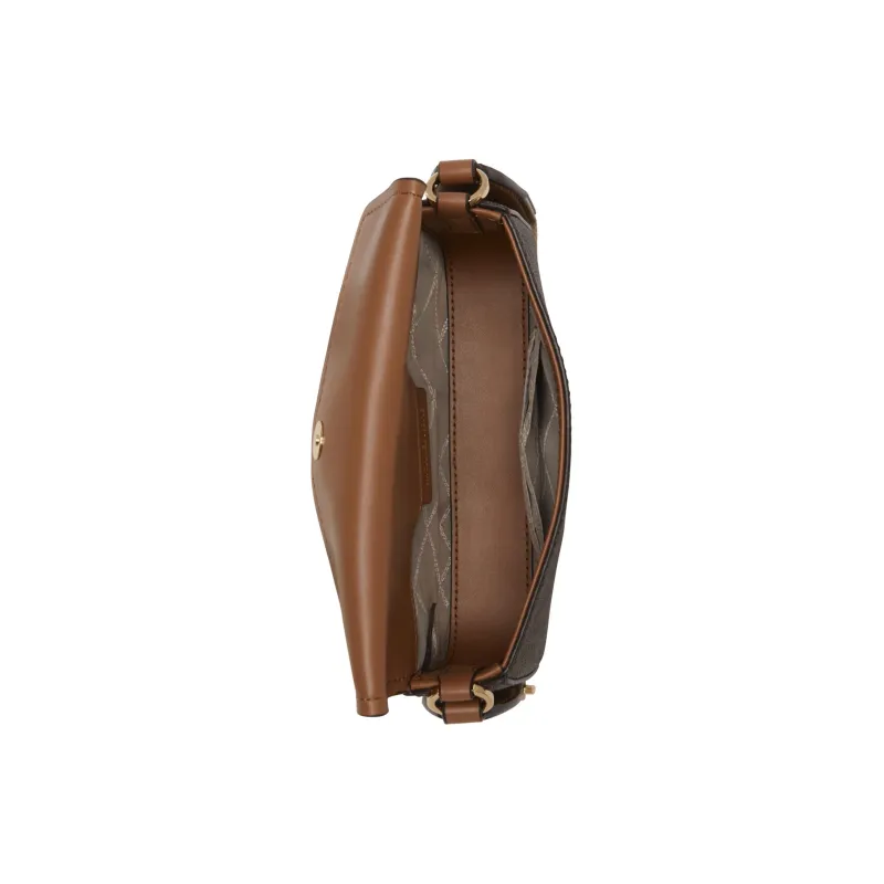 MICHAEL KORS Artificial Leather Envelope Bag Shoulder Bag Crossbody Bag Women's Dark Brown & Acorn Brown-3