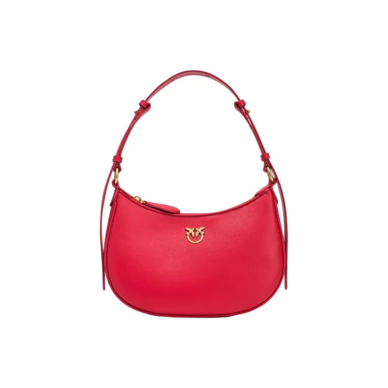 PINKO Love Birds Series Calfskin Handbag Shoulder Bag Women's Red-0