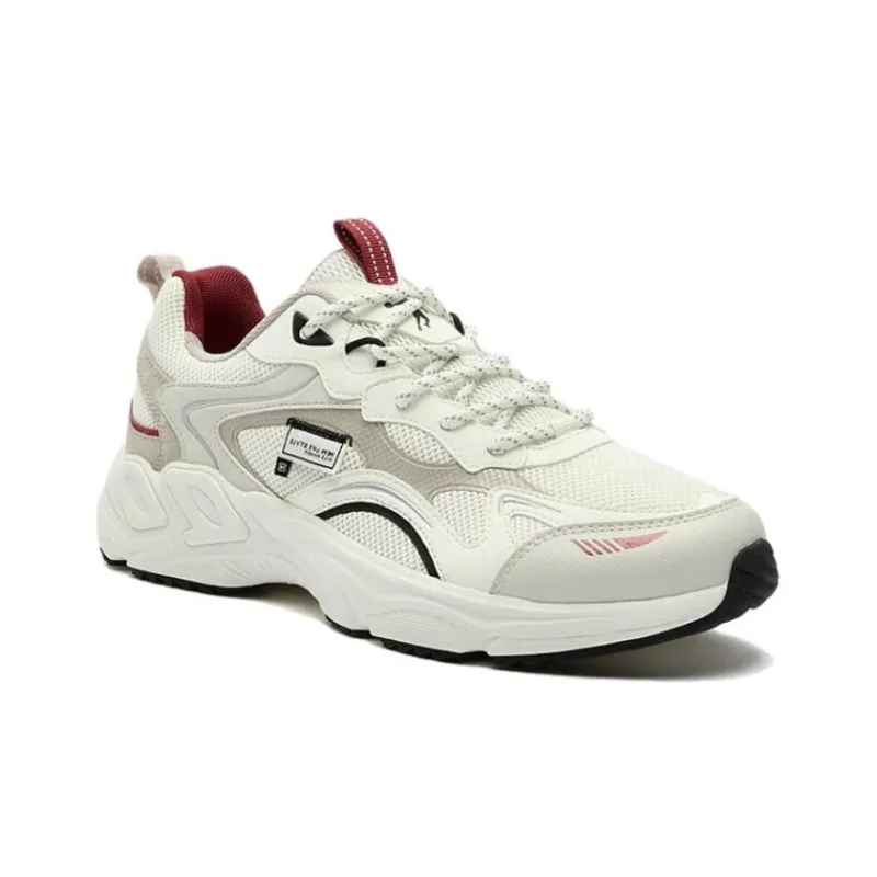 QIAODAN Cherry Shoes Running Shoes Men Low Top White Red-1
