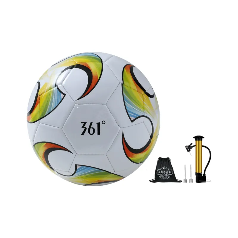 361° Size 5 Soccer PVC Machine Stitched Soccer Ball Unisex Red Green White-0