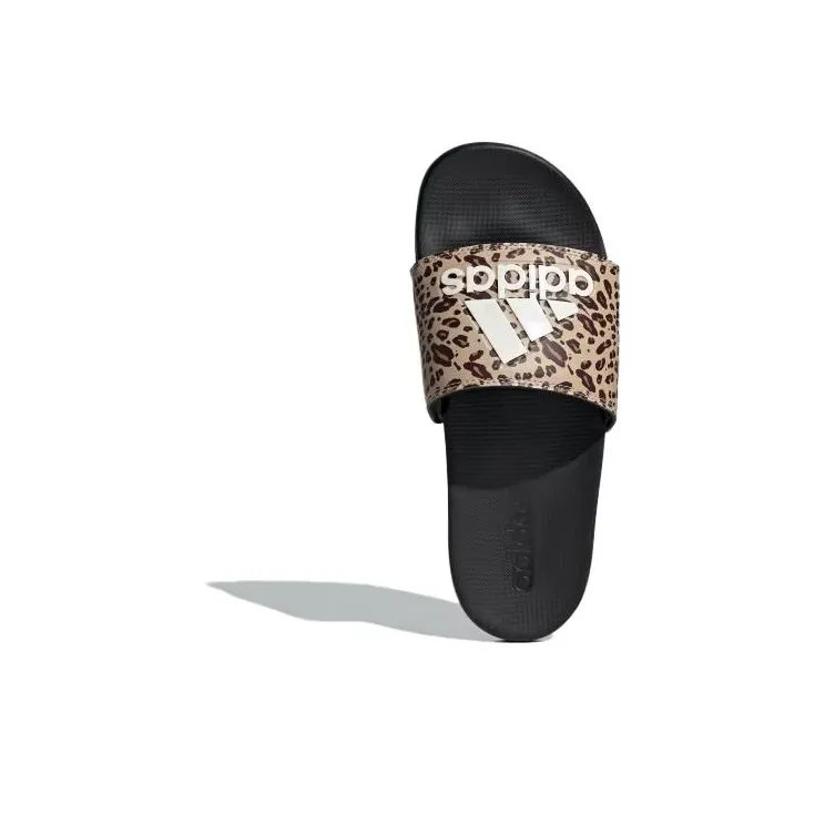 Adidas Adilette Comfort Slides Core Black Off White Magic Beige Women's-2