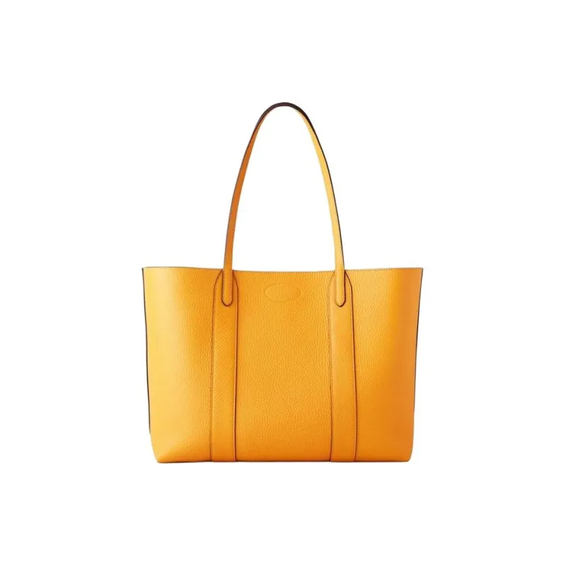 Mulberry Grained Cow Leather Tote Bag Shopping Bag Shoulder Bag Handbag Women's Yellow-2