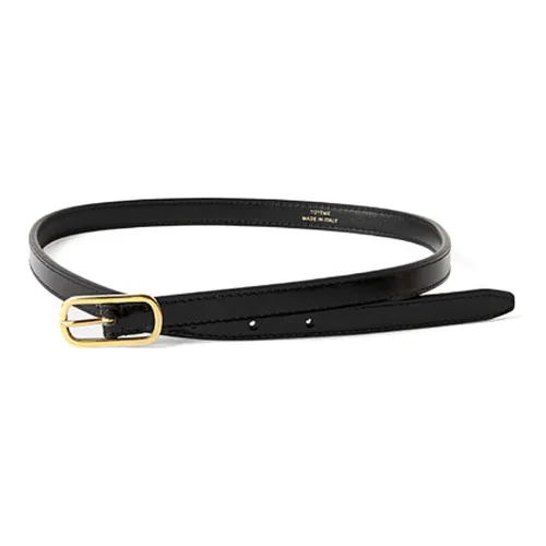 TOTEME Solid Color Design Pin Buckle Leather Belts Women's Black Width: 2.5 Cm