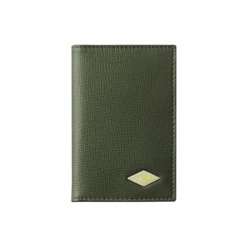 CARTIER Textured Calfskin Card Holder Women's Khaki Green