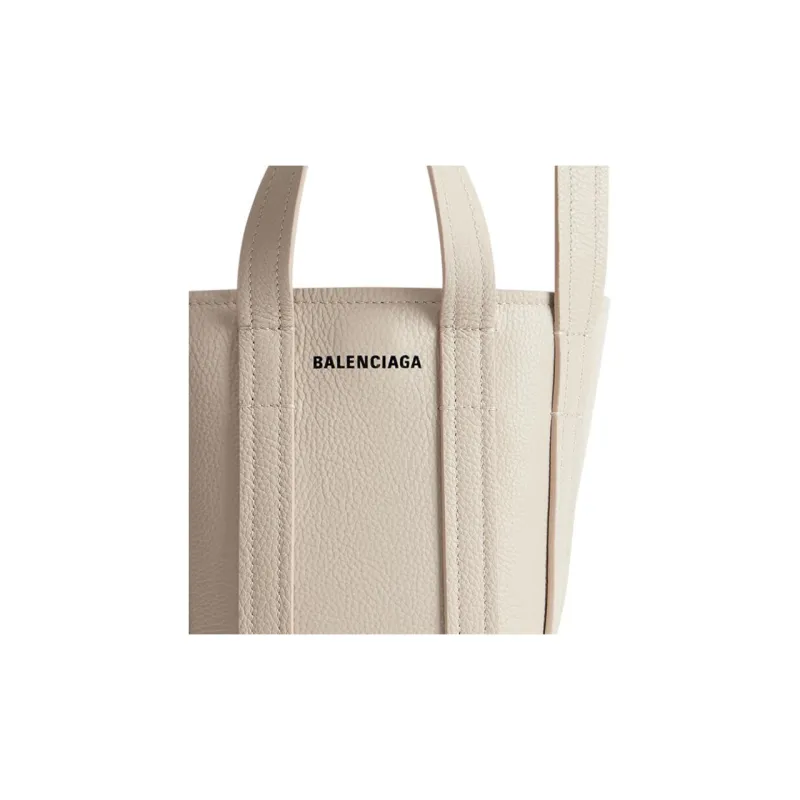Balenciaga Everyday Grained Calfskin Tote Bag Shopping Bag Handbag Mini Women's Beige-5