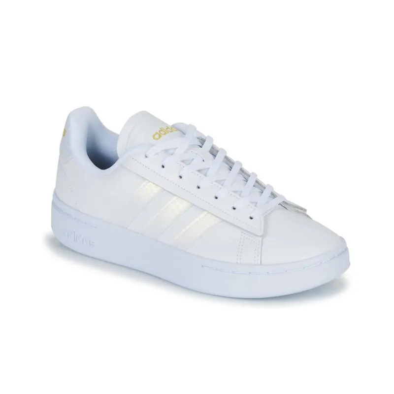 Adidas GRAND COURT ALPHA Abrasion Resistant Low Top Skateboard Shoes Women's White-6