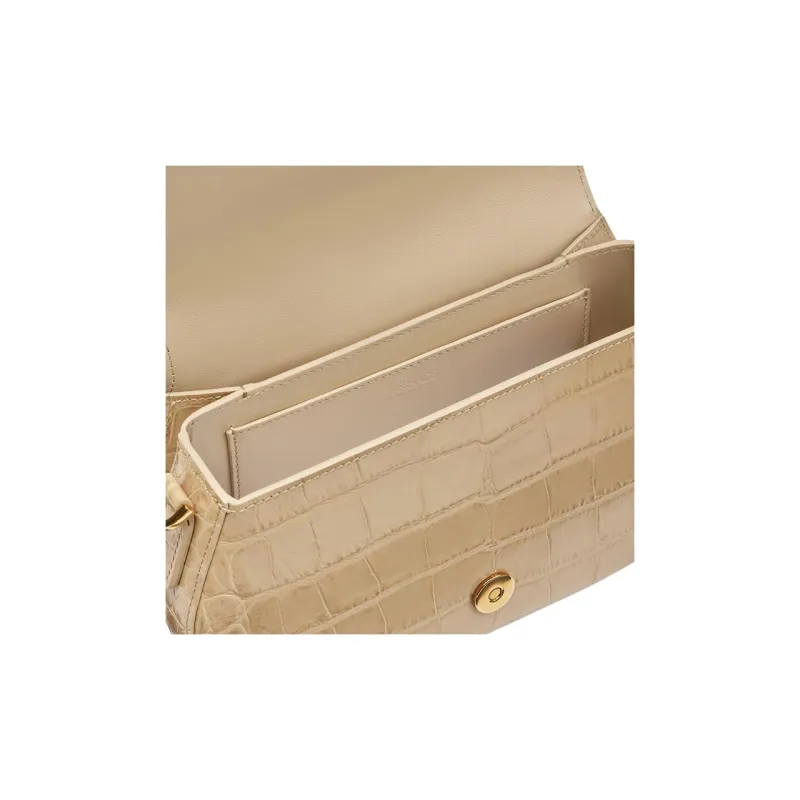 VERSACE Greca Goddess Cow Leather Crossbody Bag Shoulder Bag Women's Beige-3