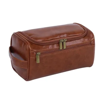 HAWA PU Handbag Medium Size Unisex Ecru/Brown/Black