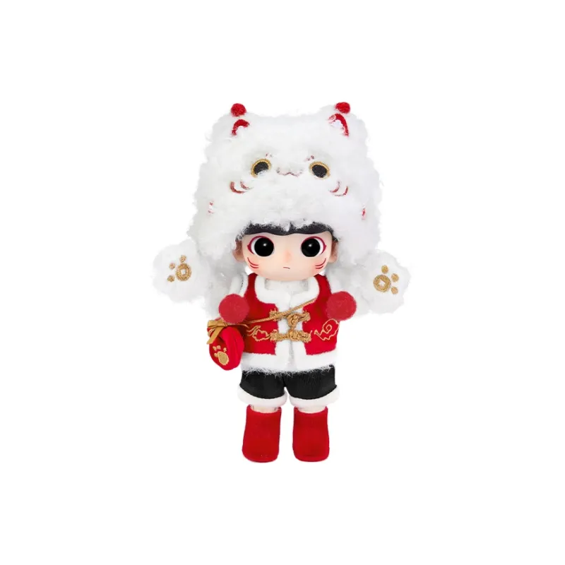 POP MART DIMOO Treasure Lucky Cat 2024 Year Of The Dragon New Year Edition Action Figures 14cm-0