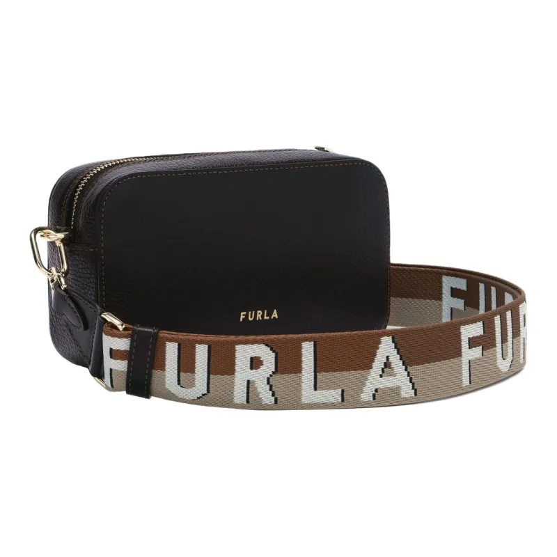 Furla Primula Grain Calfskin Crossbody Bag, Shoulder Bag Women's Black-3