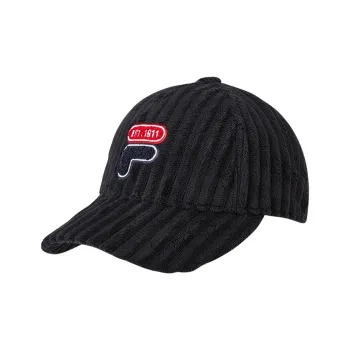 FILA Cotton Corduroy Polyester Baseball Caps Kids' Black Pink