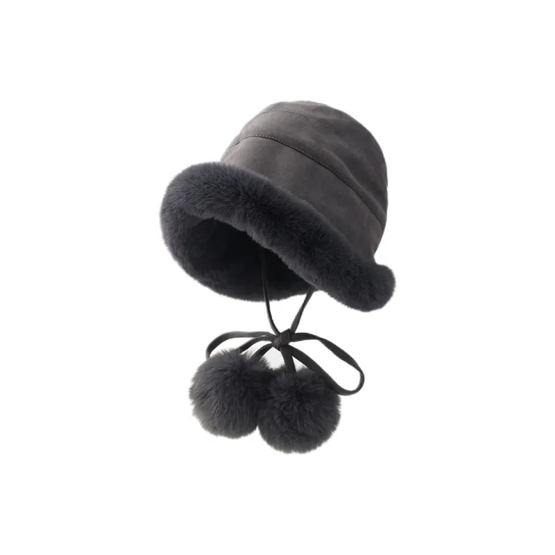EEEENO Suede Bucket Hats Women's-4