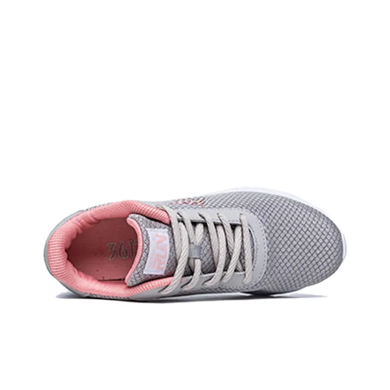 361° Shock Absorbers With Slip Resistant And Abrasion Resistant Properties Low Top Running Shoes Women's Gray Pink-3