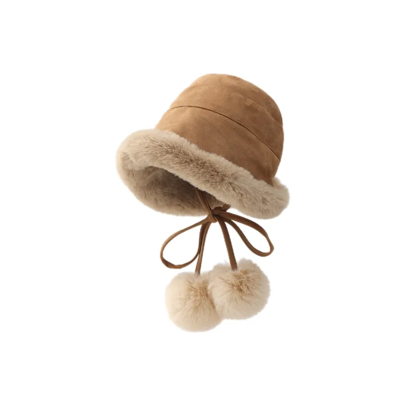 EEEENO Suede Bucket Hats Women's-1